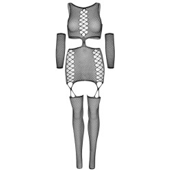 Leg Avenue - Robe Jarratière Avec Gants Taille Unique